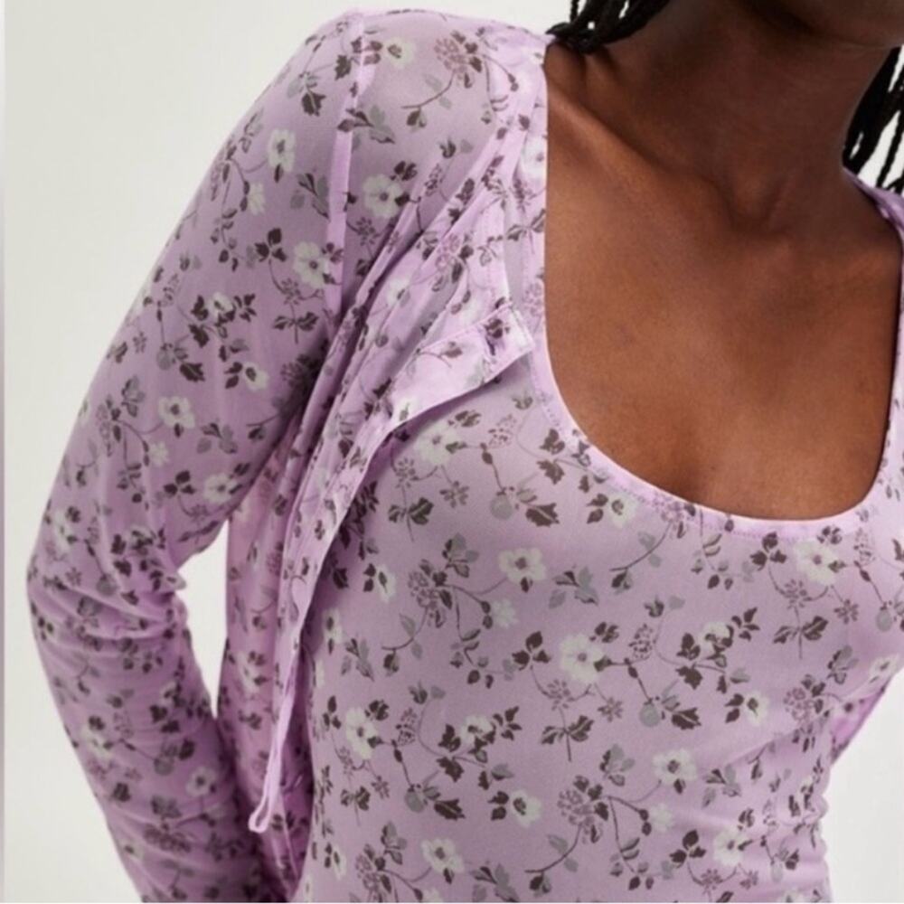 🆕Free People Twosie For One Top Set Lilac Combo SZ M NWOT